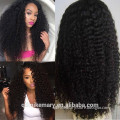 Virgin Human Hair Lace Wigs Brazilian Hair Kinky Curly Black Glueless Lace Front/Full Lace Adjustable Wig Cap Hairstyles
